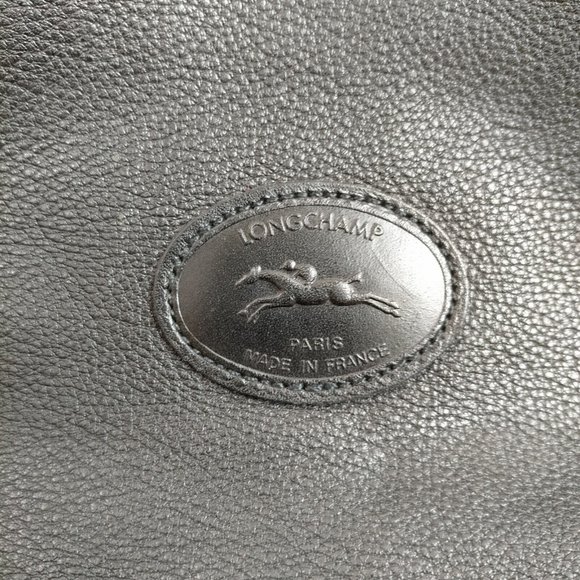 Long Champ Shoulder Bag Black Leather 1009717 - Picture 9 of 9